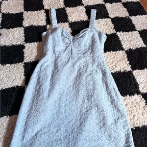 MINKPINK Light Blue Textured Midi Dress